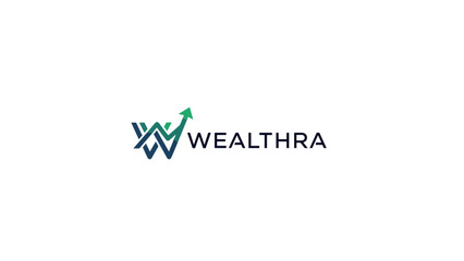 Wealthra Logo with Arrow Symbol.