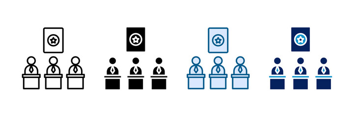 Election Candidate Icon Set Multiple Style Collection