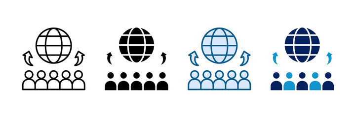 Civic Engagement Icon Set Multiple Style Collection