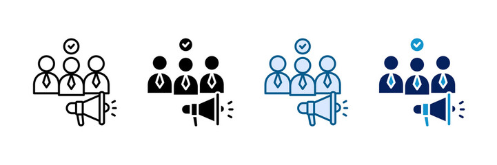 Campaign Team Icon Set Multiple Style Collection