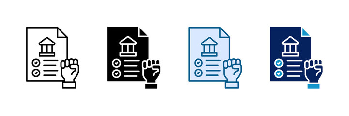 Political Rights Icon Set Multiple Style Collection