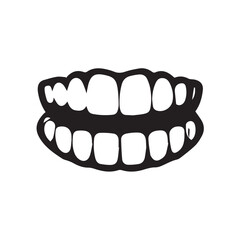 teeth isolated on white background