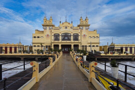 Mondello beach the day after Cyclone Harry passed over Sicily.