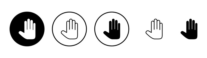 Fototapeta premium Hand icon vector. hand sign and symbol. palm