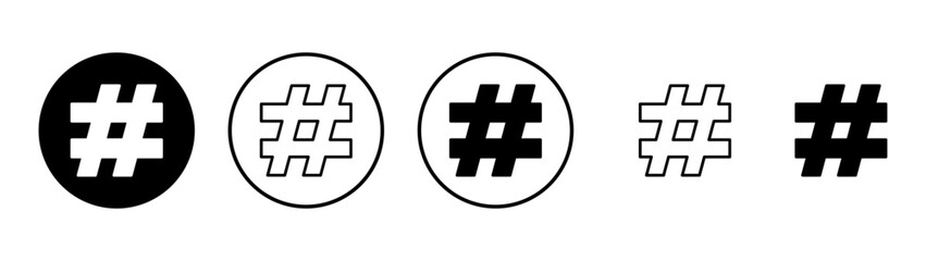 Obraz premium Hashtag icon vector. hashtag sign and symbol