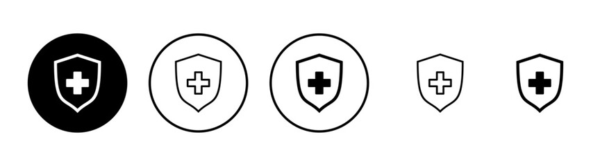 Obraz premium Health insurance icon vector. Insurance health document sign and symbol