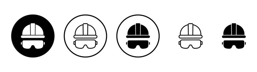 Fototapeta premium Helmet icon vector. Motorcycle helmet sign and symbol. Construction helmet icon. Safety helmet