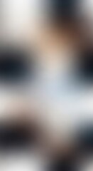 Abstract composition featuring soft gradients and muted color blocks suggests a blurry background element.