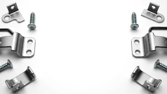 Metal brackets and screws