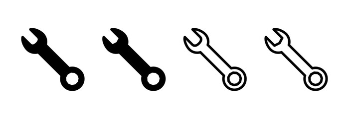 Naklejka premium Wrench icon vector illustration. repair icon. tools sign and symbol