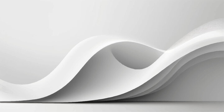 Abstract vector wave background with smooth curves and modern digital design in blue and gray tones