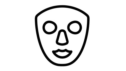 Fototapeta premium Simple cartoon face mask design.