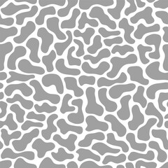 Obraz premium Seamless Organic Blob Pattern in Grayscale