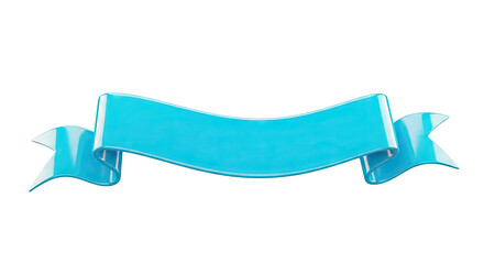 3D Blue Ribbon Banner