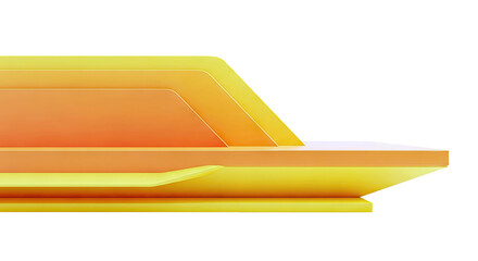 Abstract Geometric Layers of Orange and Yellow
