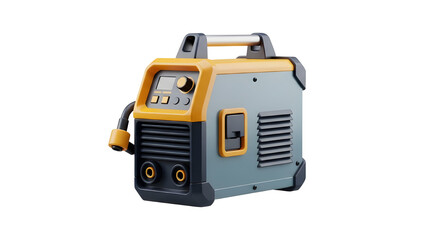 3D portable power generator icon isolated on white