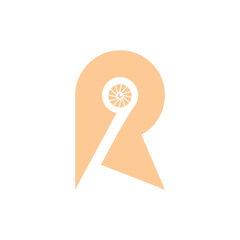 letter R with camera logo design business