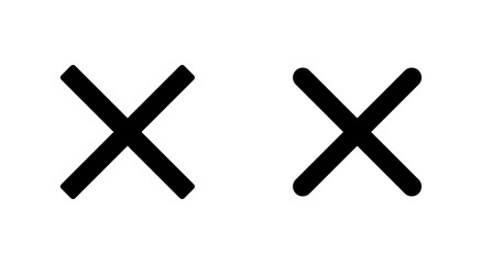 Obraz premium Close icon symbol for apps and websites. Delete sign and symbol. cross sign