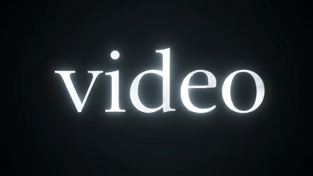 A stylized "video" graphic glows against a dark backdrop, with a smokey, ethereal look