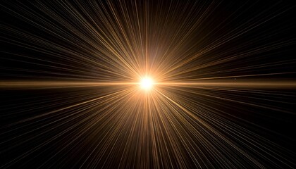Bright golden light burst radiating from central point on black background