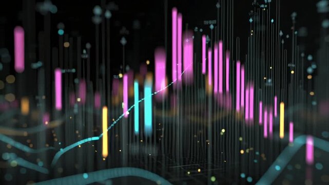 Financial Data Visualization with Colorful Graphs.