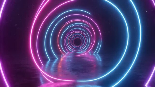 plasma circle radiating vibrant blue and pink energy, swirling light and electric ar