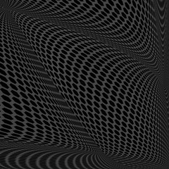 Dark Futuristic Hexagon Mesh Wave Background