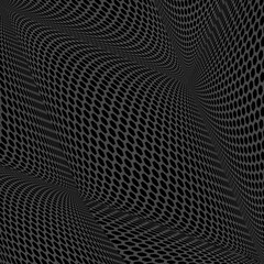 Dark Futuristic Hexagon Mesh Wave Background
