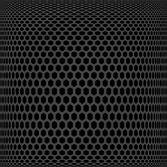Black and White Hexagon Wave Abstract Background
