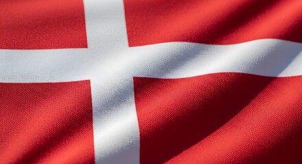 Danish Flag Waving - A Symbol of Denmarks Identity and Heritage.