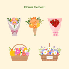 꽃 선물 일러스트 디자인