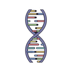 DNA Helix Structure Vector Icon Genetic Code Illustration