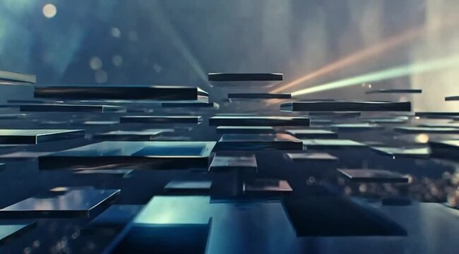 Abstract Floating Geometric Planes with Light Rays
