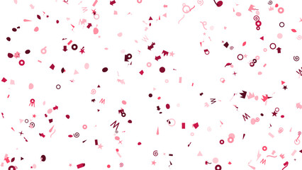 Fototapeta premium Festive Confetti Bursting in Air, Pink and Red