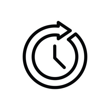 Time forward outline icon vector design good for web or mobile app