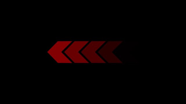 Simple arrow icon symbolizing leftward direction navigation and movement. Minimalistic modern forward arrow icon stands out sharply against the making it perfect for projects on black background.