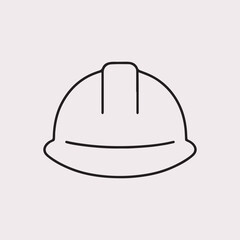 Fototapeta premium vector illustration of a construction worker cap