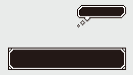 ドット bit レトロゲーム風 テキストボックス 吹き出し