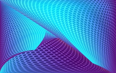 Abstract Blue Purple Hexagon Wave Background