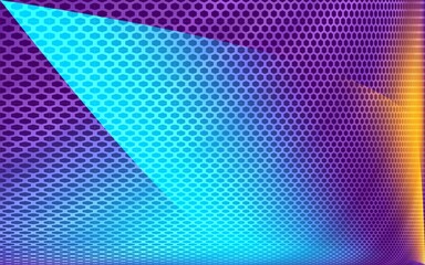 Abstract Blue Purple Hexagon Wave Background