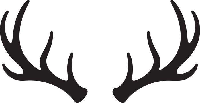 antler logo vector emblem for rustic outdoor and lodge identity