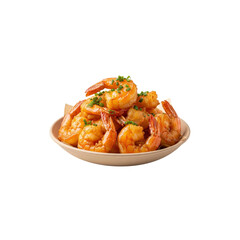 Bowl of fried shrimp with chives