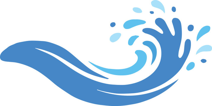 wave icon abstract line art for print and web use