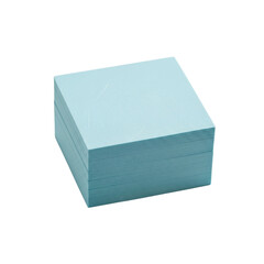 Stack of light blue paper notes