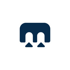 M movie film logo design business