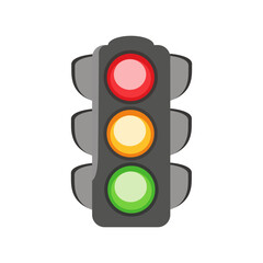 traffic light on white background