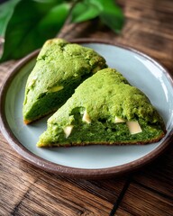 matcha white chocolate scone