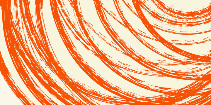 Abstract orange swirls and brushstrokes on a light background
