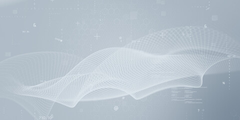 デジタルテクノロジーのイメージ背景　バナー・広告向け横長ビジュアル