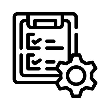 task management line icon